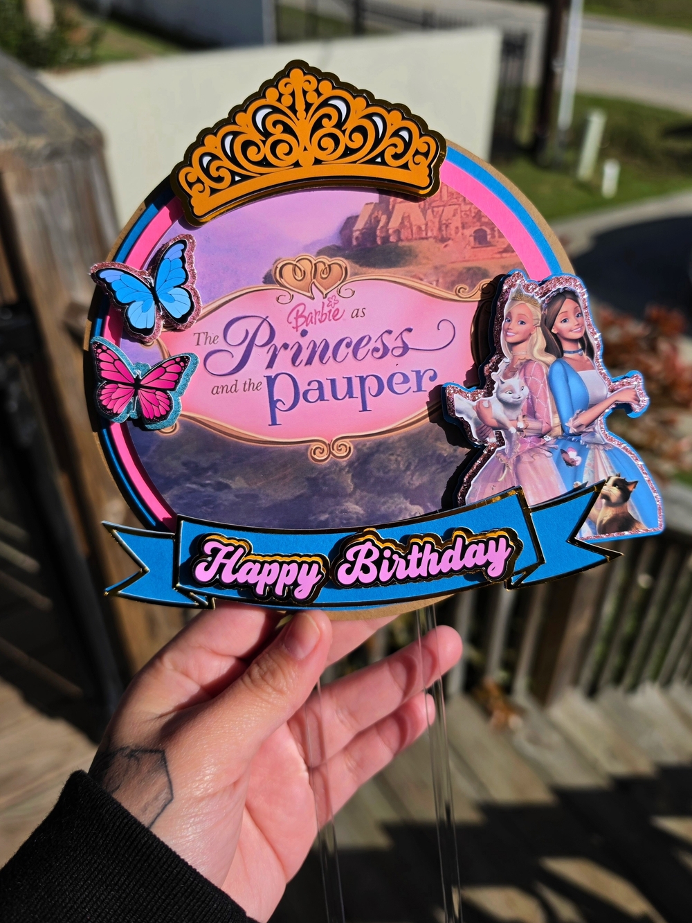 Princess and the Pauper Cake Topper